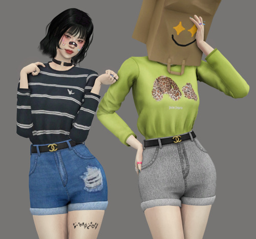 eunosims: shorts denim & round T-shirtround T-shirt  Download (Early Access)  June 4  Release 