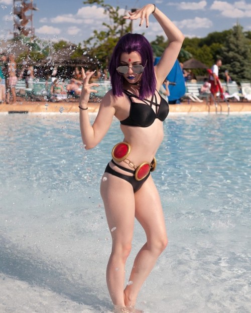 geekedoutlesbian: Swimsuit Raven (Teen Titans) by Ryuu Lavitz