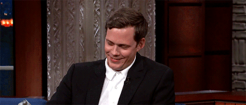 holtmccallany:  You play a monster really well.  Bill Skarsgård on The Late Show with Stephen Colber