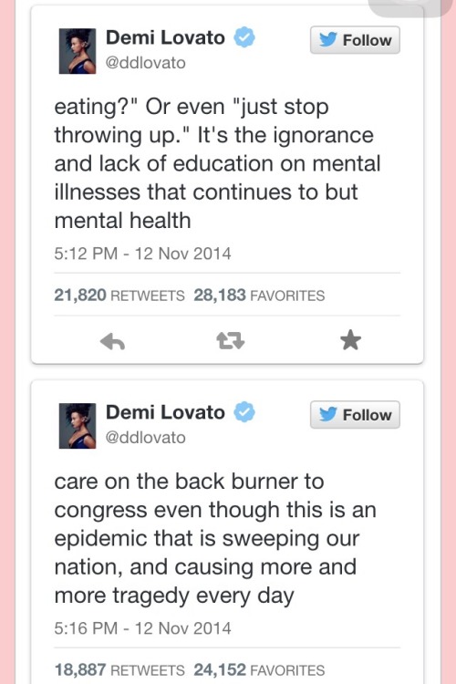 thatdoctortho:  Demi stands up to Meghan Trainor for referring to anorexia as a “diet”