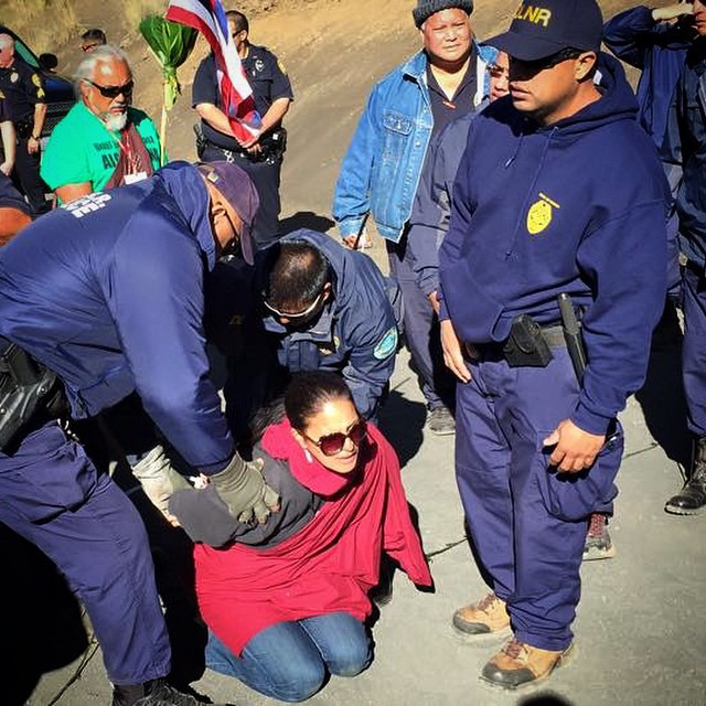 vaguepassion:A group of Native Hawaiians were arrested today after protesting the