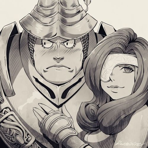 Fanart of Steiner and Beatrix from Final Fantasy IX. . . . Redbubble: rousteinire.redbubble.com Soci