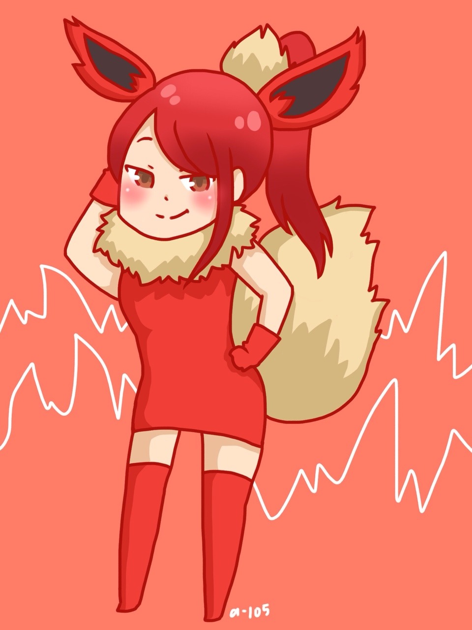 kawaiimelodies:   FT girls as EEVEELUTIONS (ft. wendy’s new hair)  Wendy as Eevee,