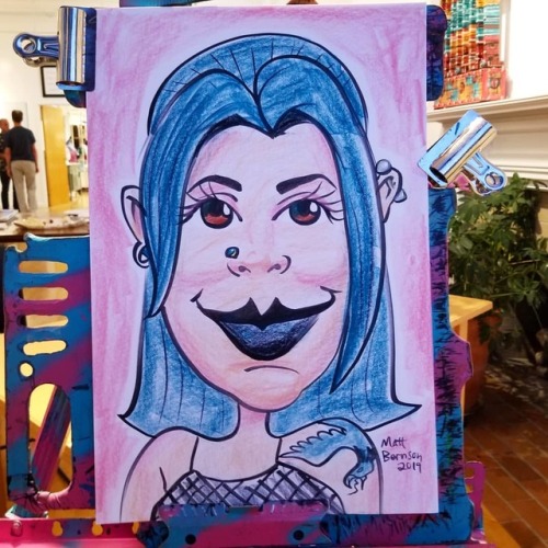 Caricature!    From the opening of the Higher Purpose show at GALA.    Ink and Neocolor 1 on paper. 12"x18"  ===================== Commissions are open! ===================== I do all sorts of events, any kind of party can use a caricature