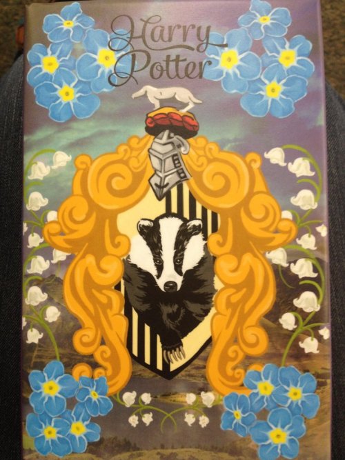 daily-harry-potter:  My boyfriend got me Harry Potter and the Philosopher’s Stone with a cover customized for me for my birthday!http://daily-harry-potter.tumblr.com