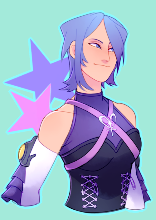 azenosyne: after playing KH3 i knew i had to draw my favorite girl, aqua. 