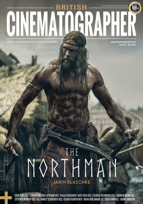 NEW - The May 2022 issue of British Cinematographer features a cover with Alexander Skarsgård as Aml