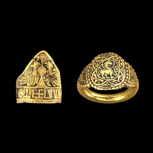 yeaverily:Royal finger rings from anglo-saxon England belonging to King Ethelwulf and his daughter Q