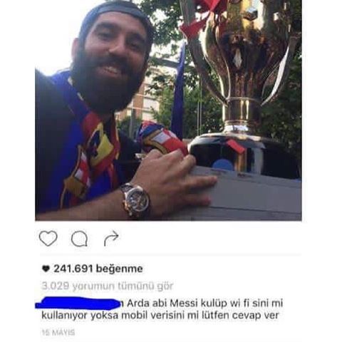 Arda abi Messi klüp wi fi...