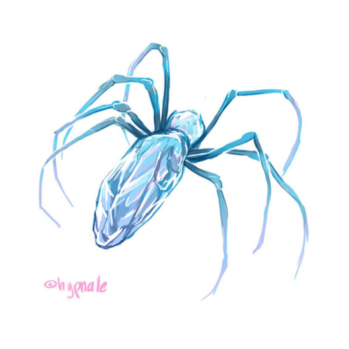 hypnale-arts:My internet connection was not cooperating  so I drew some gemstone spiders instead. I´