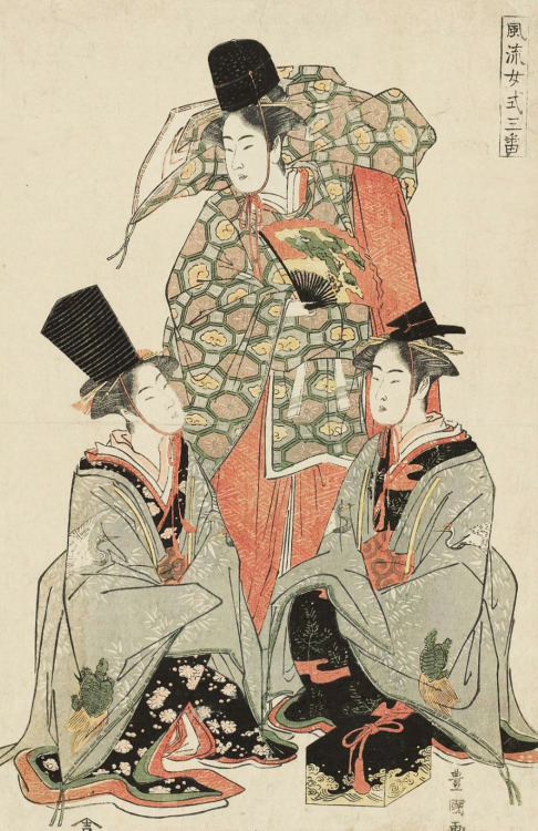 Furyû joshiki sanban.  Ukiyo-e woodblock print.  1810’s, Japan.  Artist Utagawa Toyokuni I 
