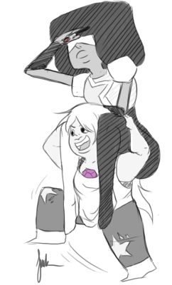 deadtoastintolerant:  -amethyst and garnet being the dork gems they are :&gt; 