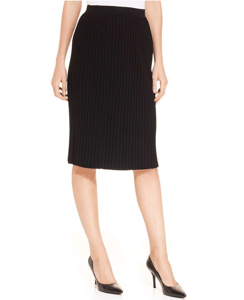 Kasper Pleated Knit Knee-Length SkirtSearch for more Skirts by Kasper on Wantering.