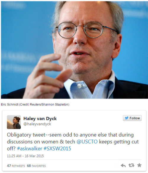 Lean back, Eric Schmidt! How interrupting men & unconscious bias are killing women’s careersLaug