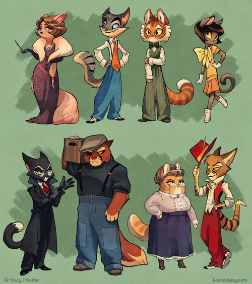 lackadaisycats - Lackadaisy characters, somewhat toonified.This...