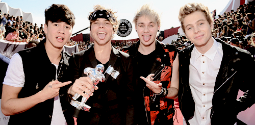 halsteads:  5 Seconds of Summer attends the 2014 MTV Video Music Awards at The Forum
