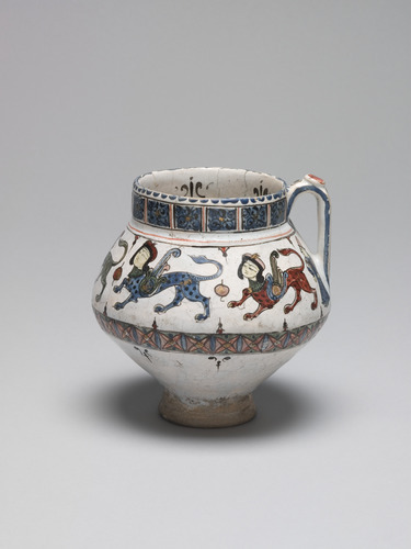 Jug with Design of Five Sphinxes and a…, Persian, c.1150–1300, Saint Louis Art Museum: Islami