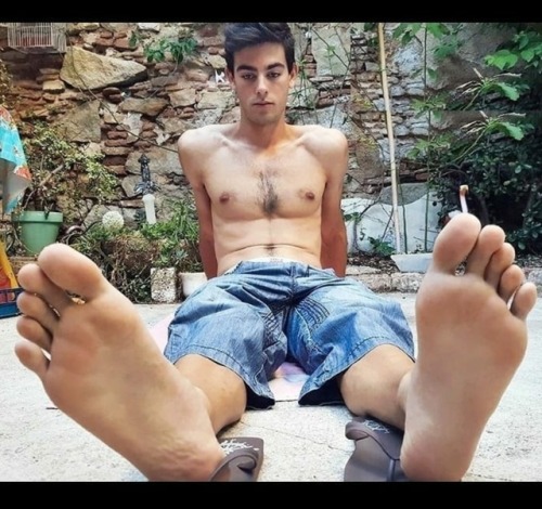 Big masculine feet