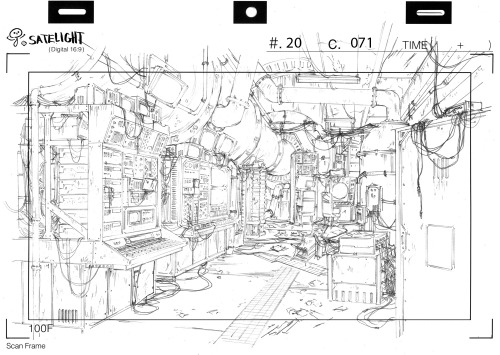 Background layouts from Basquash! (2009)「バスカッシュ！」のため2009年に描いたレイアウト。