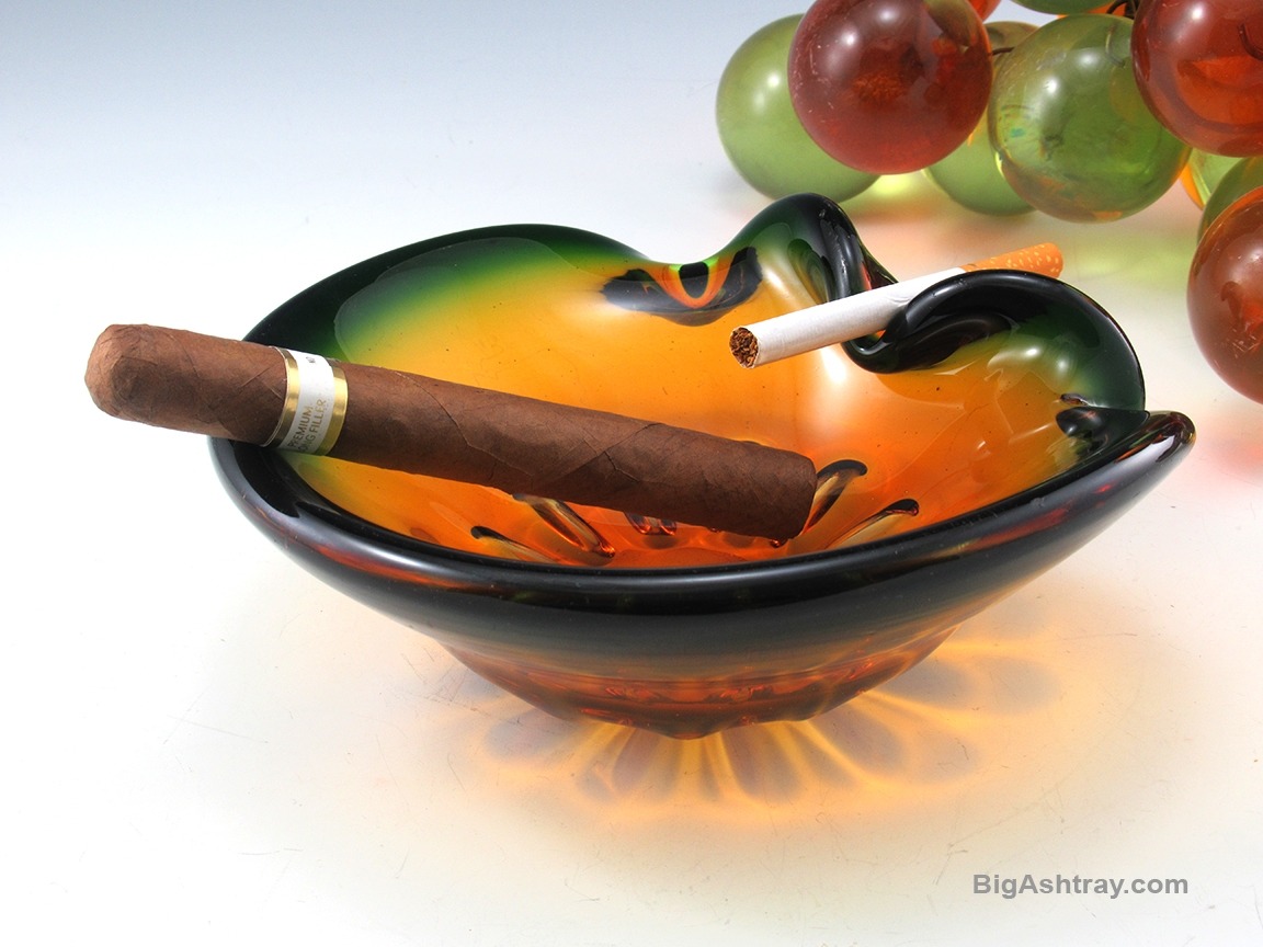 Ashtray for Cigars and Pipes from Solid Crystal Glass - Classic 1