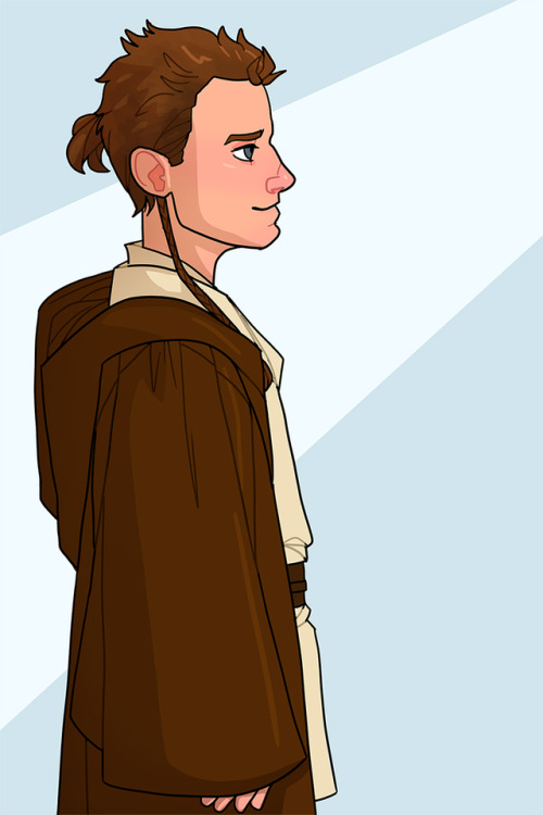 yamisnuffles:Teenage Obi Wan, one part amused and one part exasperated by Qui Gon.Anyway, Master and