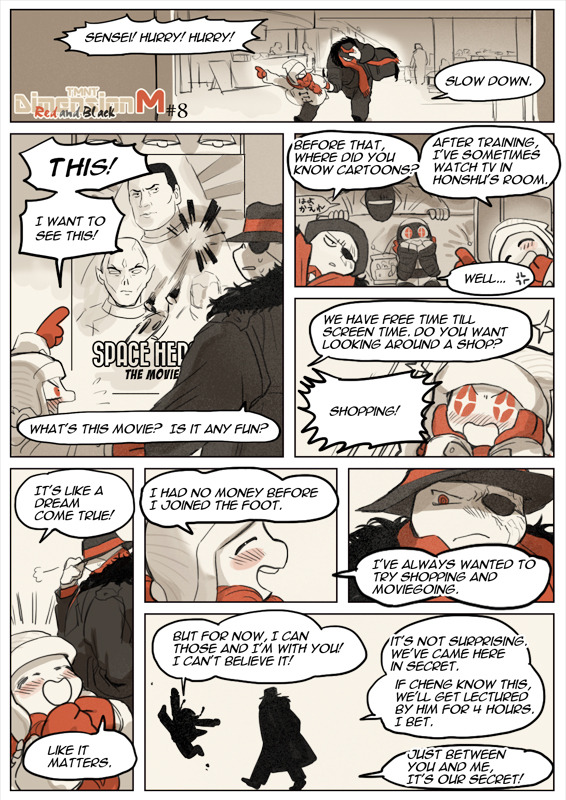 zibanitu6969:       TMNT fancomic “Dimension M Red and Black”#8 page 1-4/4 *Previously