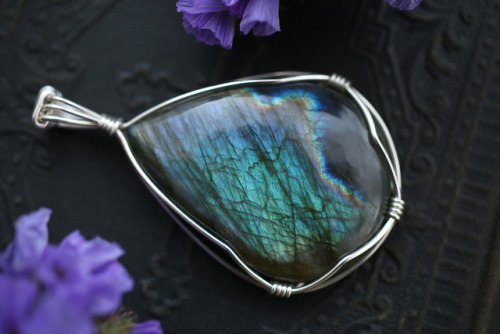 Beautiful labradorite and moonstone pendants in sterling silver handmade by me.Available at my Etsy 