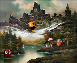 pixalry:   Recycled Thrift Store Paintings: Part II - Created by Dave Pollot  You can check out his Etsy Shop to see his prints available for sale. Part I here. 