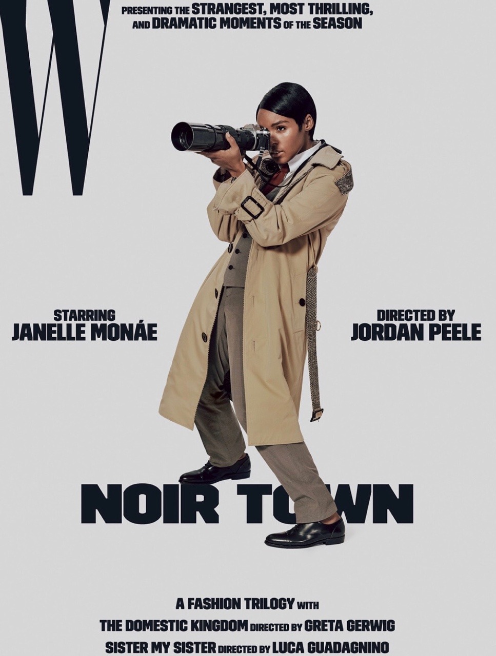 eyeblogaboutnothin:Janelle Monáe “Noir Town” photoshoot for W Magazine directed