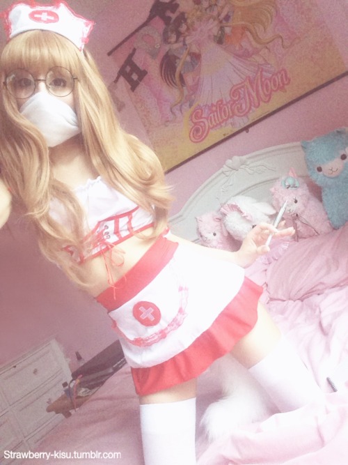 strawberry-kisu:  Message me to buy my snapchat  (cute and uncensored content) ʚ♡ɞ the nurse is waiting  [ please do not remove caption ] 