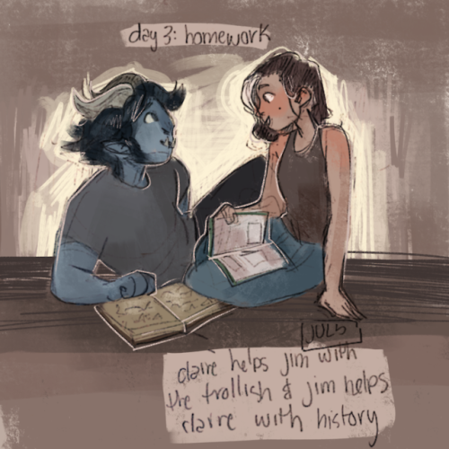 skyedrawss:this was supposed to be from day 3 of jlaire week but god damn im bad at posting these sd