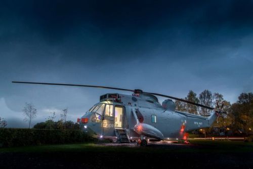 Helicopter Glamping in ScotlandMains Farm Wigwams, a picturesque camping site near the New Loch Lomo