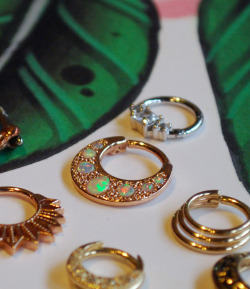 laughingbuddhatattoo:  pretty septum pieces,