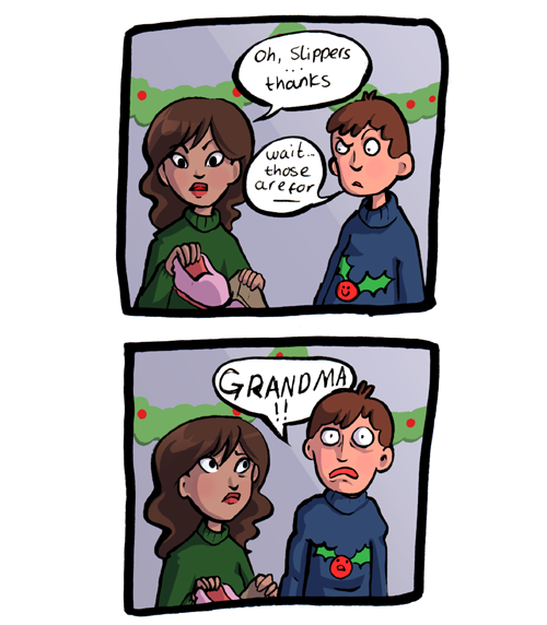 kellyangel:  Read the next comic here Well, he’ll clearly label his gifts next