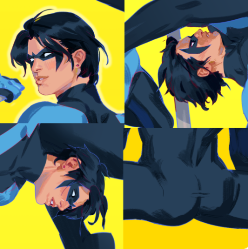 kloysius:I drew a print of Nightwing… fighting crime!! I’ll have this print at fanime!