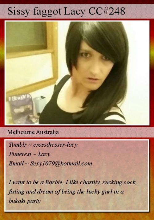 sissycassie613: sissycassie613: Welcome Lacy to the sissyhood family and the collectors edition card