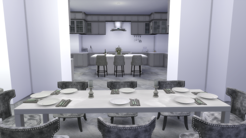 Luxe Grey Kitchen &amp; Dining Room[Tray Files + CC Links]DOWNLOAD*Patreon early access - Public