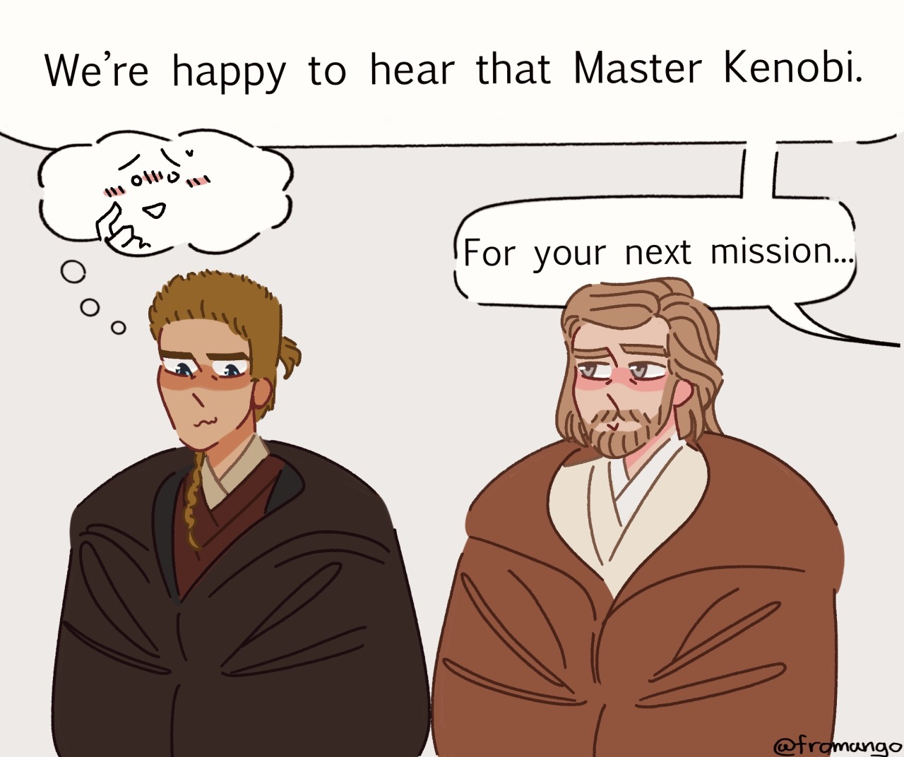 obi-wan kenobi, anakin skywalker, and qui-gon jinn (star wars) drawn by  thisuserisalive