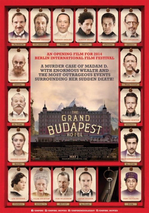 The Grand Budapest Hotel (2014) dir. by Wes Anderson.Classic Wes Anderson. A bad story with a horde 