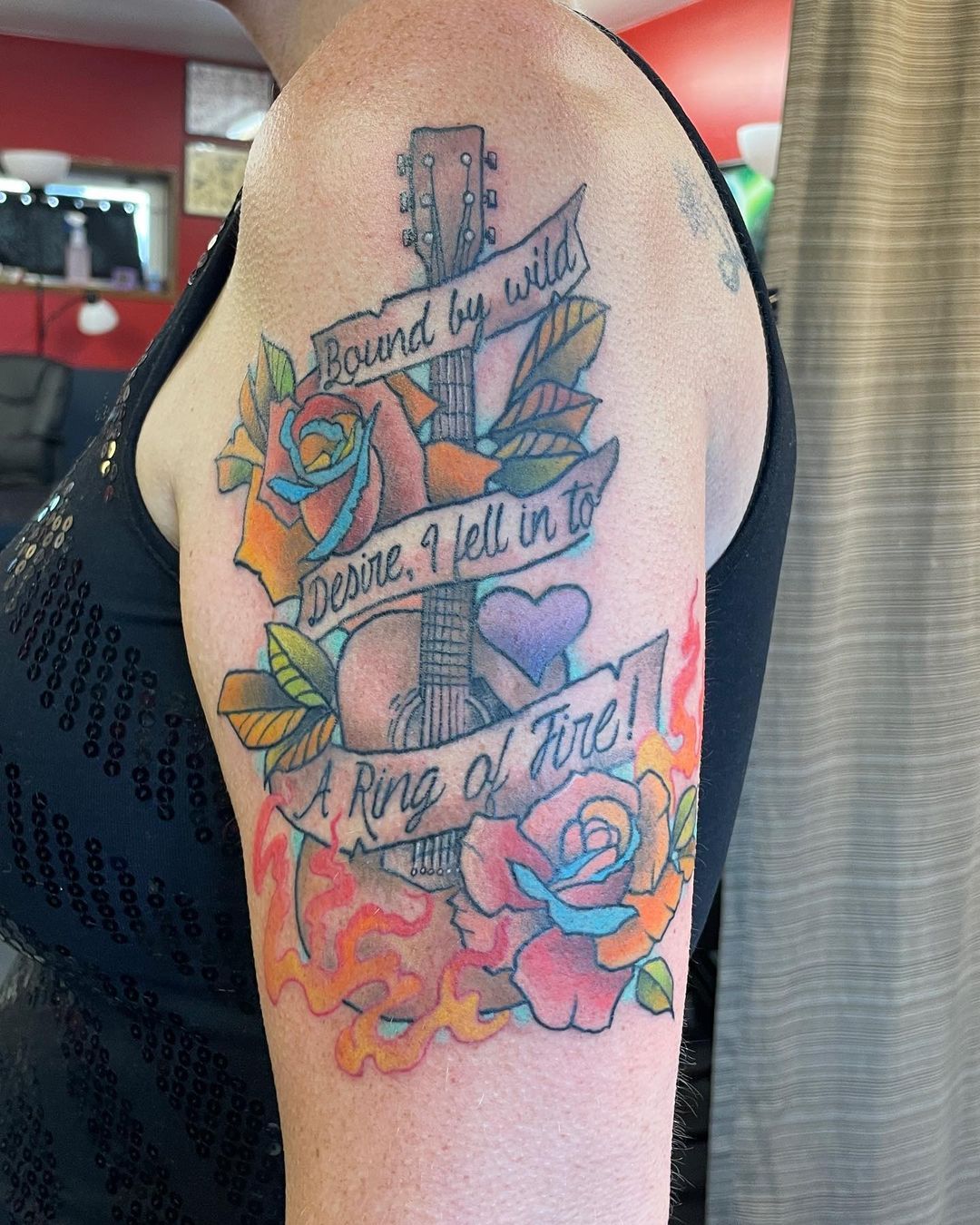 Patrick Mazzone — Finished up this Johnny Cash inspired tattoo for a...