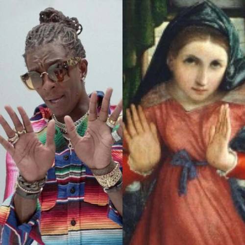 pr1nceshawn:  Young Thug As Paintings - Comparing the photos of rap artists with classical paintings by Hajar Benjida.