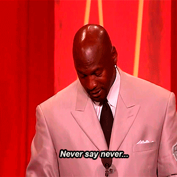 supermodelgif-deactivated201409:  Michael Jordan ending his speech at his hall of fame ceremony with encouraging words. Happy 50th Birthday to the greatest of all time. 