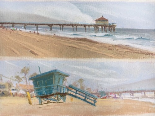 painting at the beach!