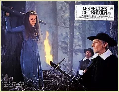 French lobby card for Twins of Evil (Hammer 1971) PCASUK