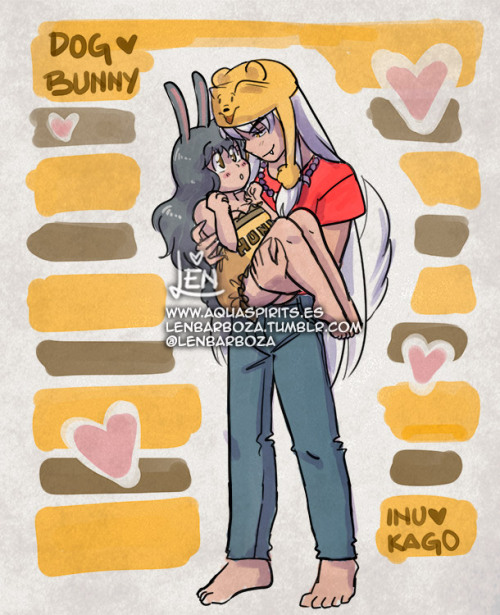 lenbarboza: Doggy-Pooh found his Bunny-Hunny, and you know how Pooh loves honey!This idea came from 