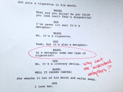 shitroughdrafts:  The Fault in Our Stars,