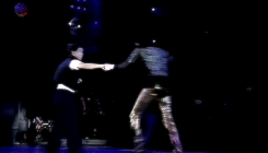 reviewer68:  heownsmusic: Michael Jackson  in a cute dance with a fan You Are Not
