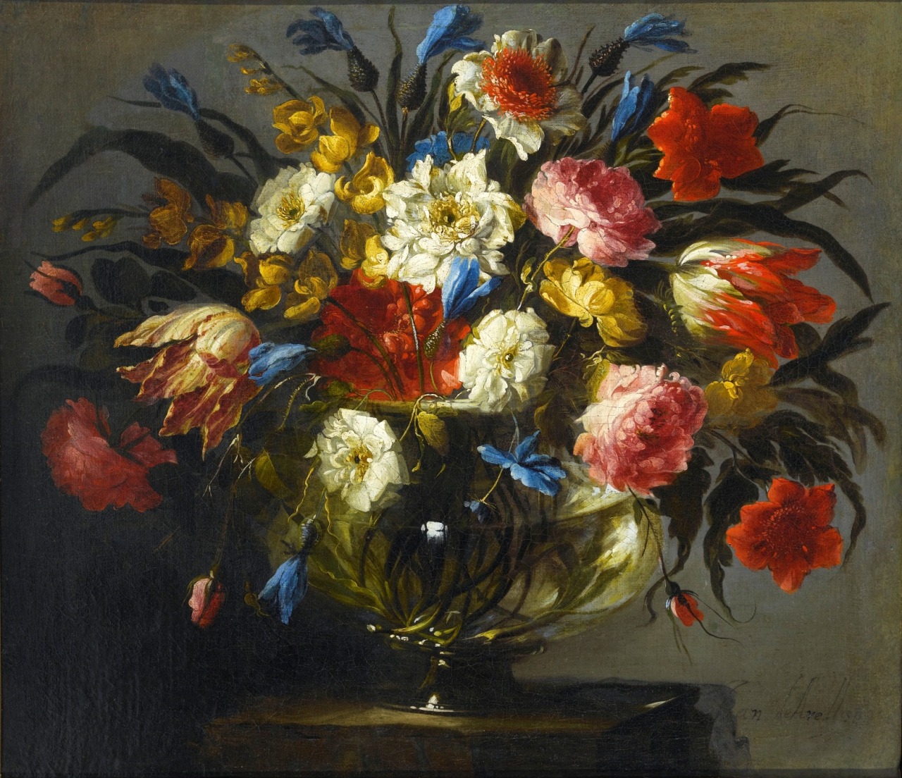 thisblueboy:  Juan de Arellano (Spanish, 1614-1676), Still Life with Roses, Tiger