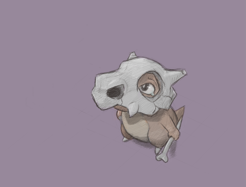 fluffymakesart:Cubone!Just a small little cubone because I’m tired.-Day 21 of Pokemon December-