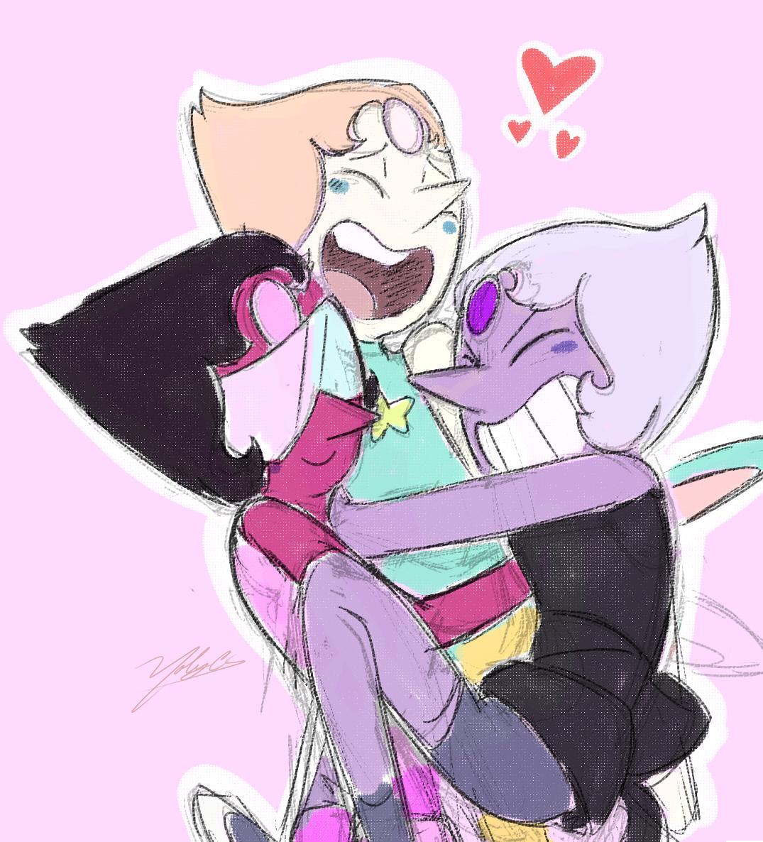 goopy-amethyst:  cs-draws:  And here we see two birds showing affection to big alpha